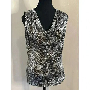 Ellen Tracy M Snakeskin Tank Top